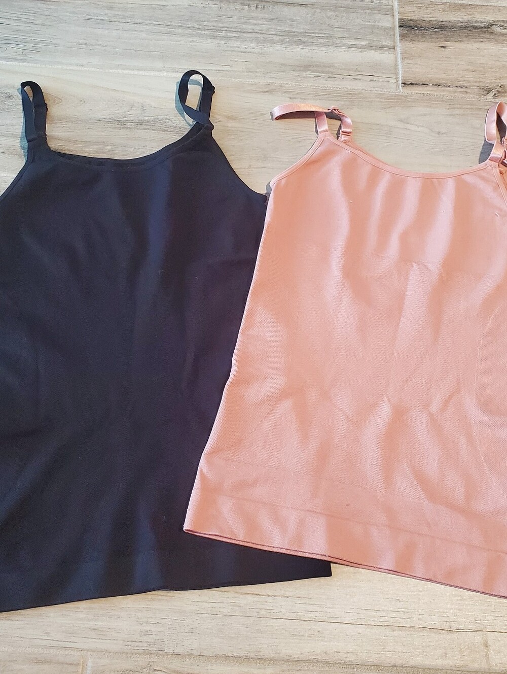 Lot of 2 Shapermint Scoop Neck Cami Black Pink Size Medium Shapewear